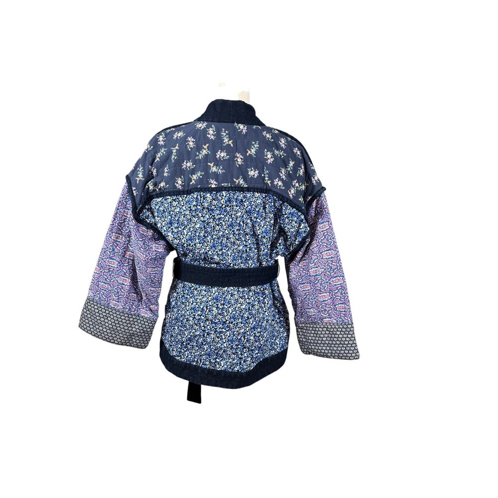 Gap Patchwork Kimono Jacket Small Quilted Boho Co… - image 6